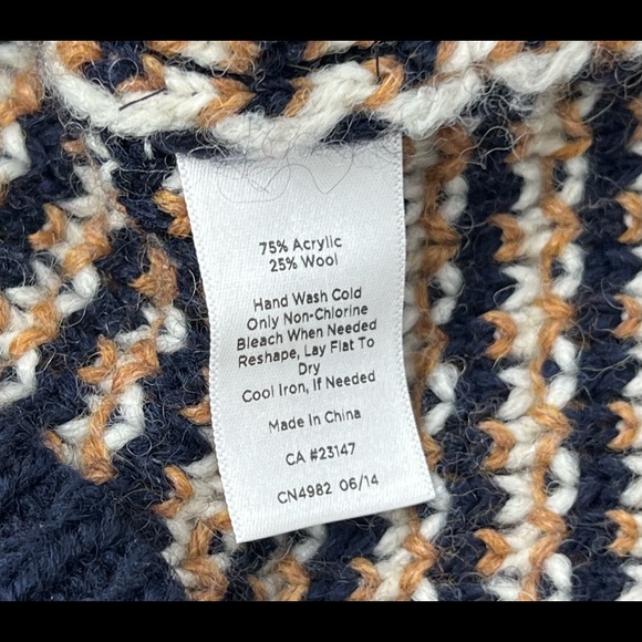 Talbots Navy Blue Boat Neck Sweater L P - Picture 3 of 5